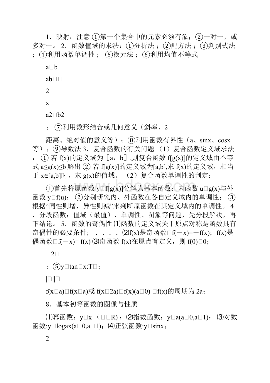 高中数学基础知识重点归纳及经典高考压轴题型Word格式.docx_第2页