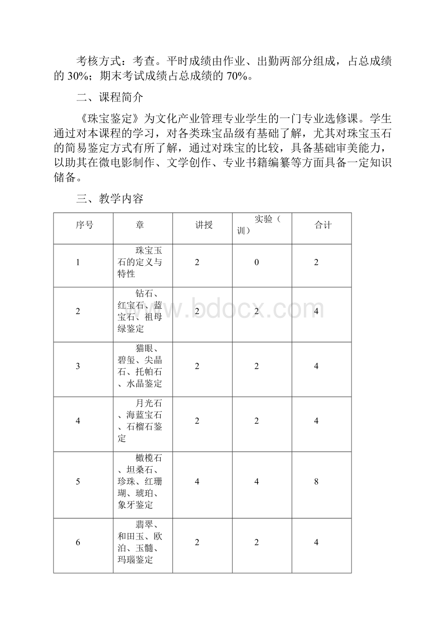 珠宝鉴定教学大纲.docx_第2页