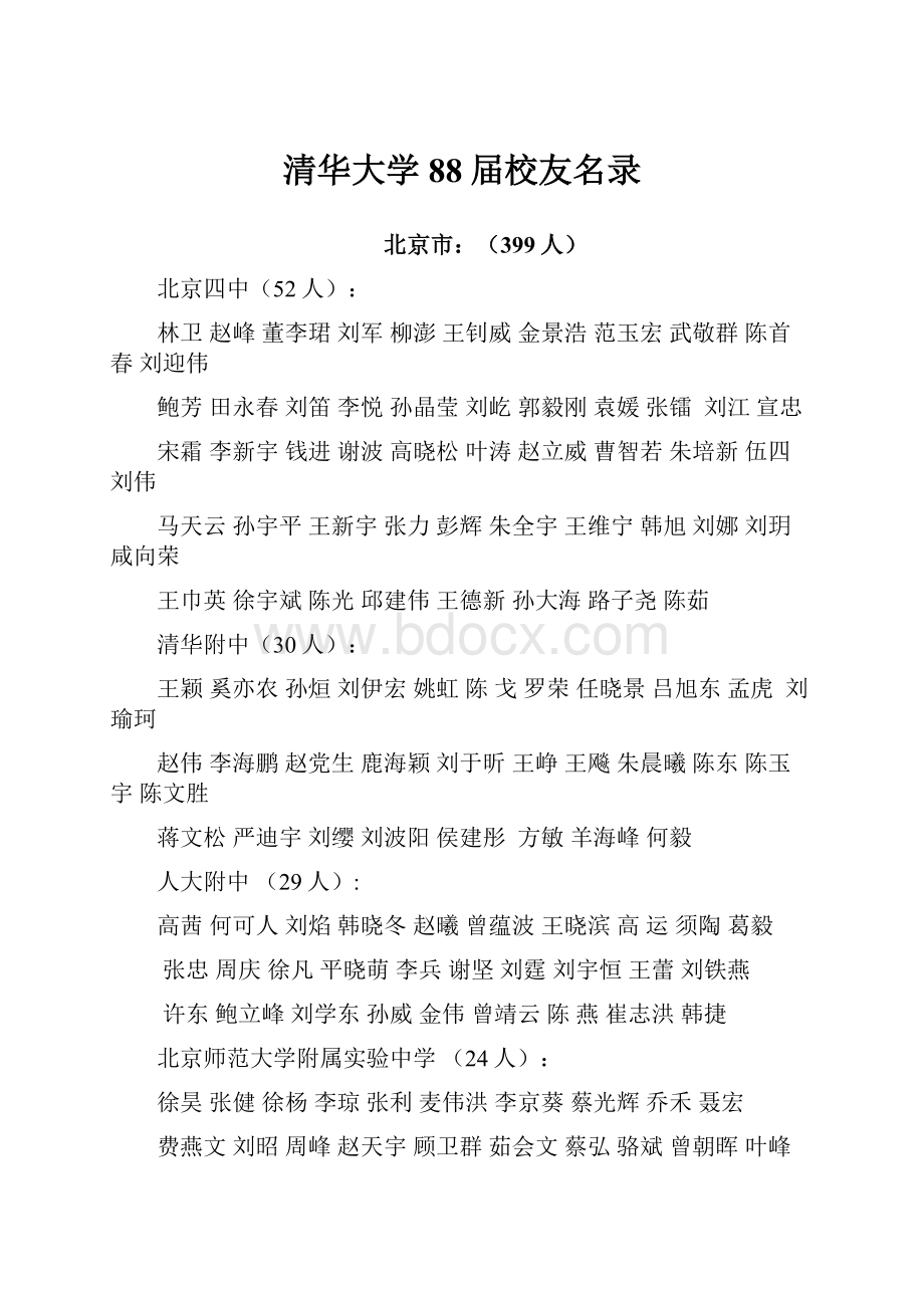 清华大学88届校友名录.docx_第1页