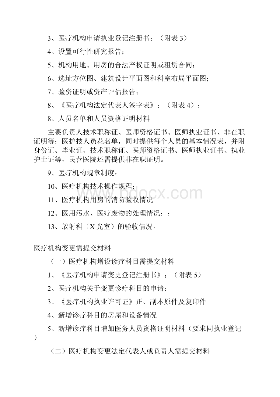 医疗机构申报需提交材料清单.docx_第2页