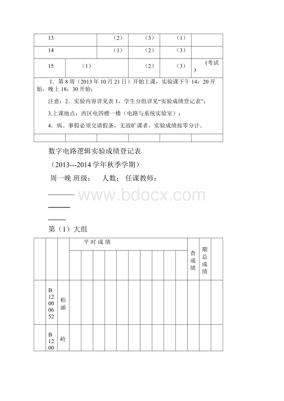 秋数字电路实验分组表修正.docx_第2页