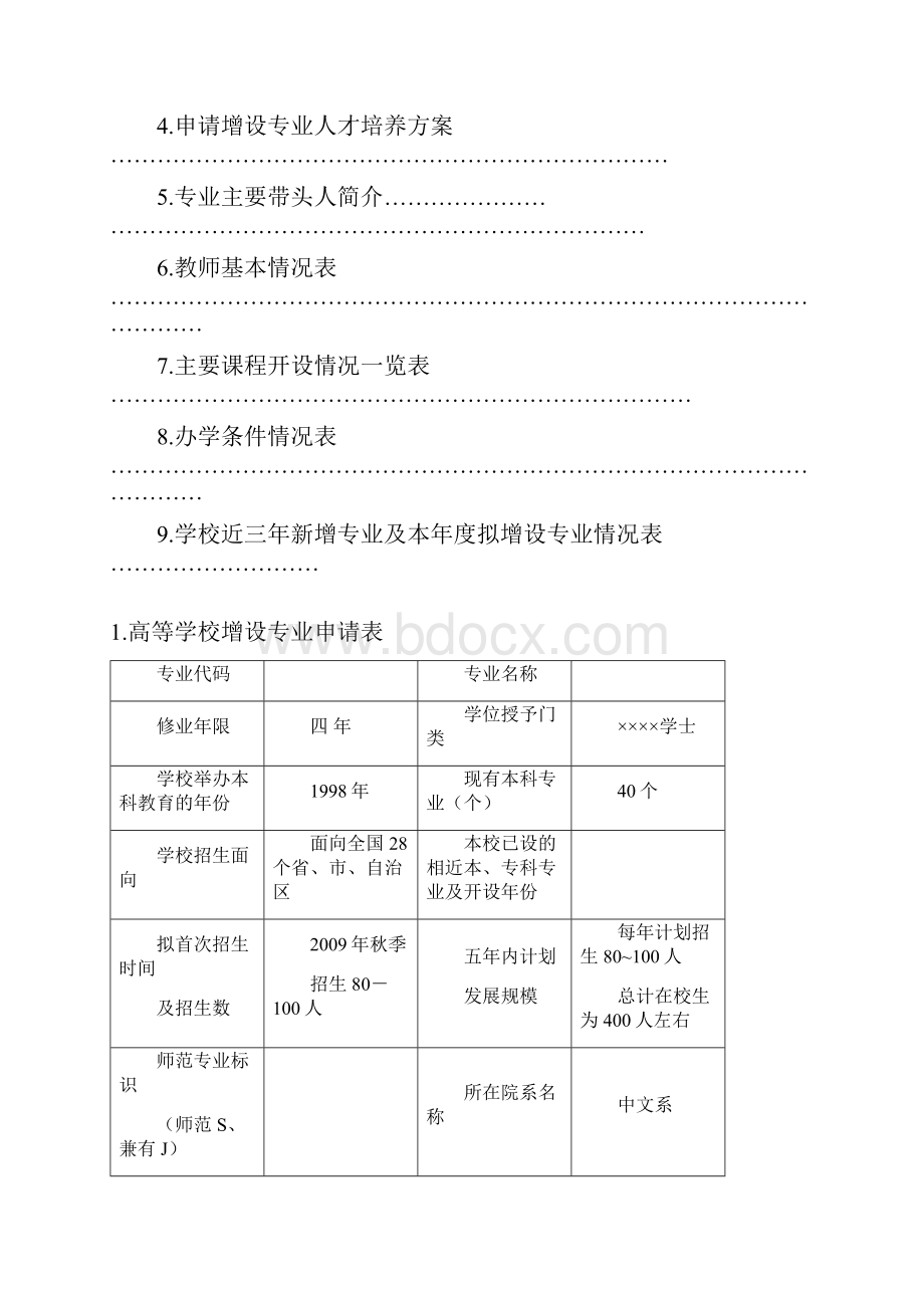 高等学校增设专业申请表邵阳学院文档格式.docx_第2页