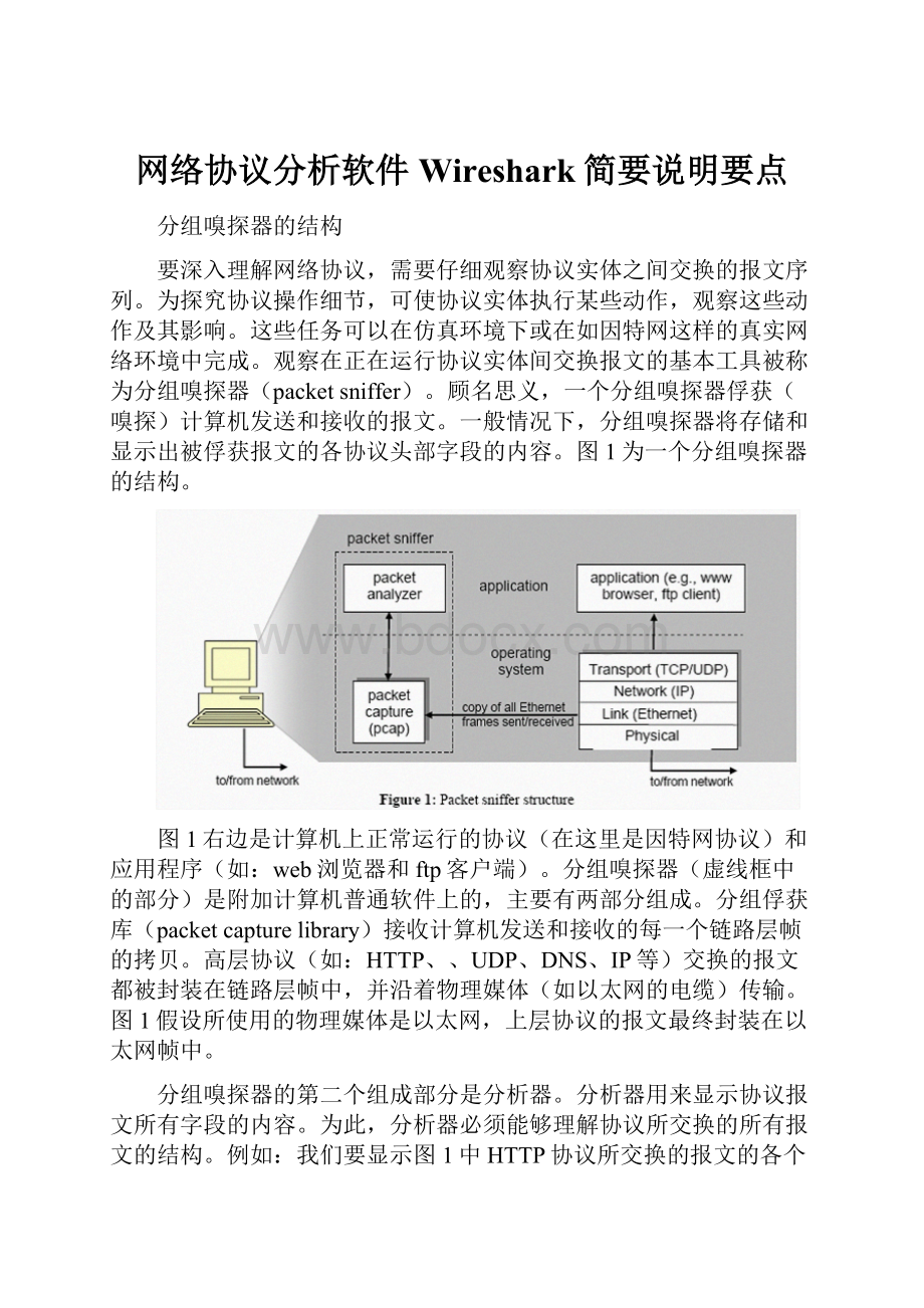 网络协议分析软件Wireshark简要说明要点.docx_第1页