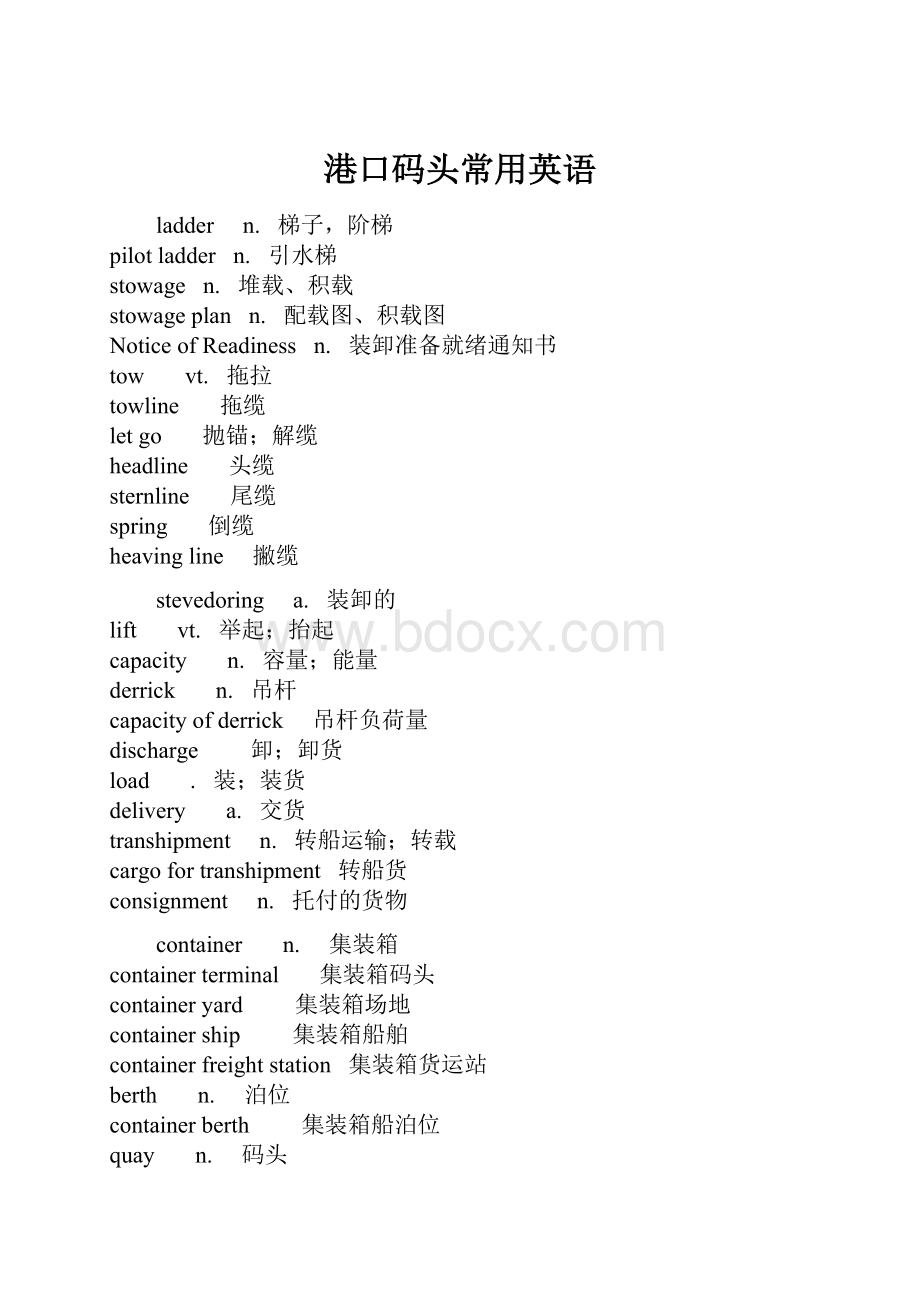 港口码头常用英语.docx_第1页