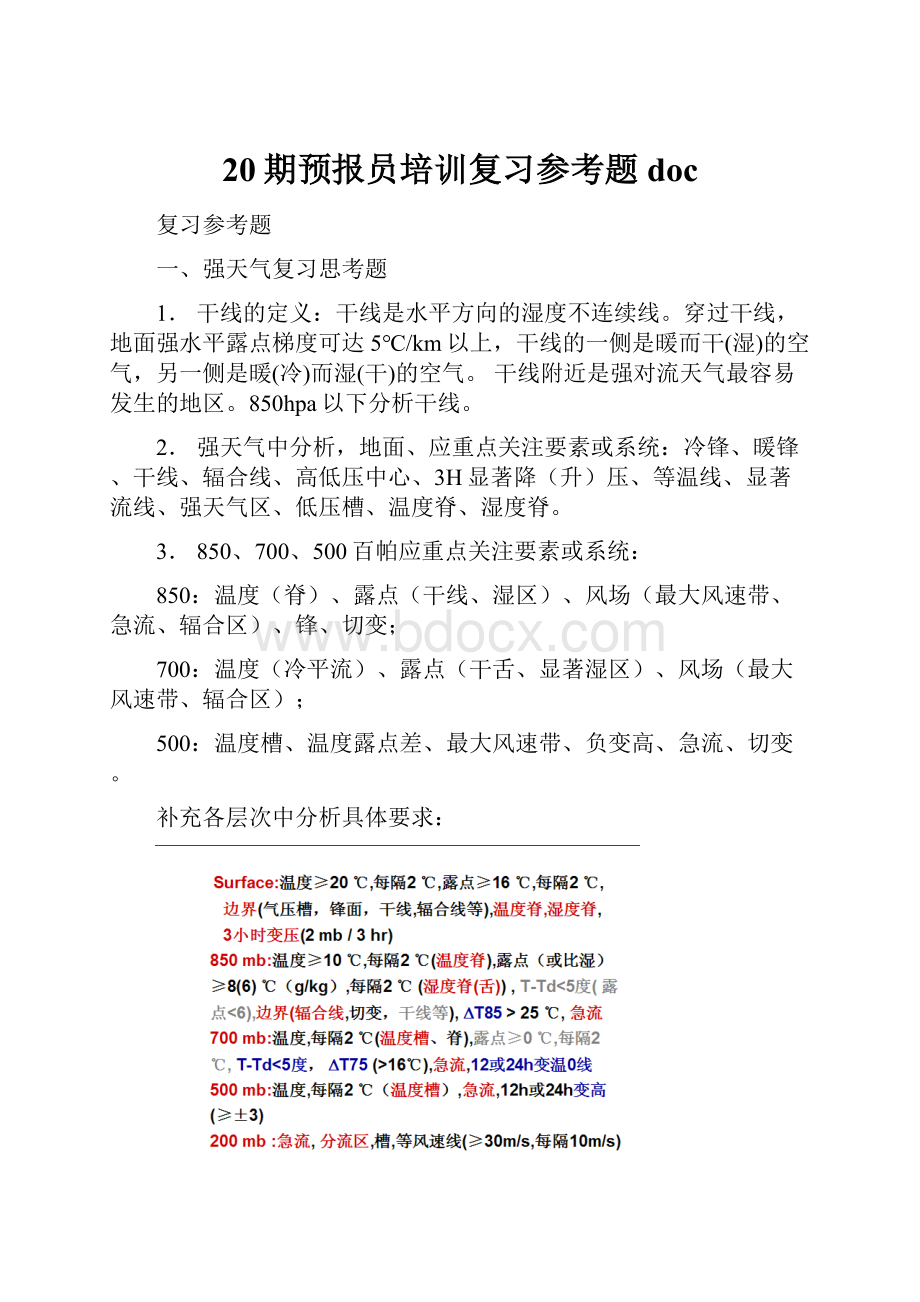 20期预报员培训复习参考题doc.docx_第1页