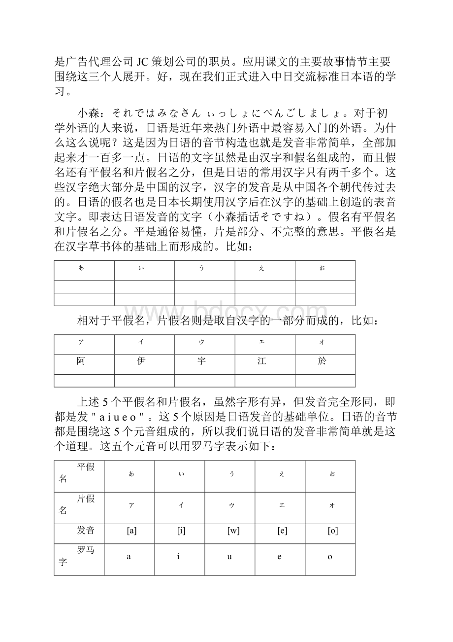 新版中日交流标准日本语电视讲座入门单元1整理笔记Word格式.docx_第2页