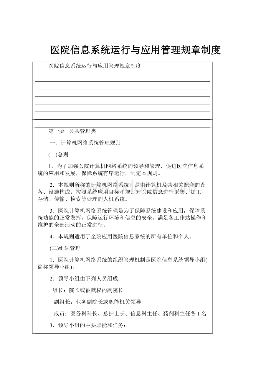 医院信息系统运行与应用管理规章制度.docx