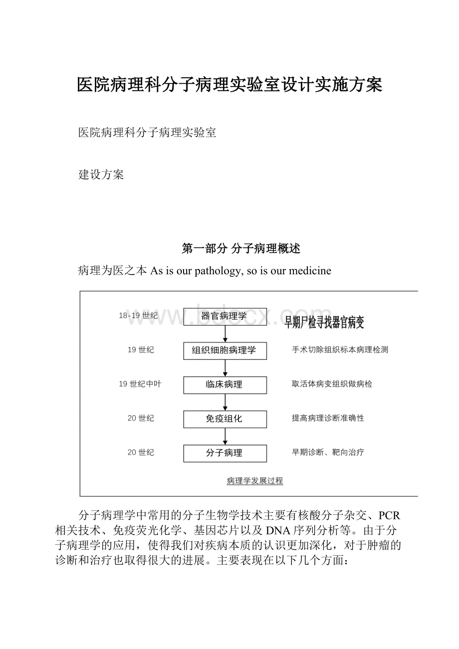 医院病理科分子病理实验室设计实施方案.docx_第1页