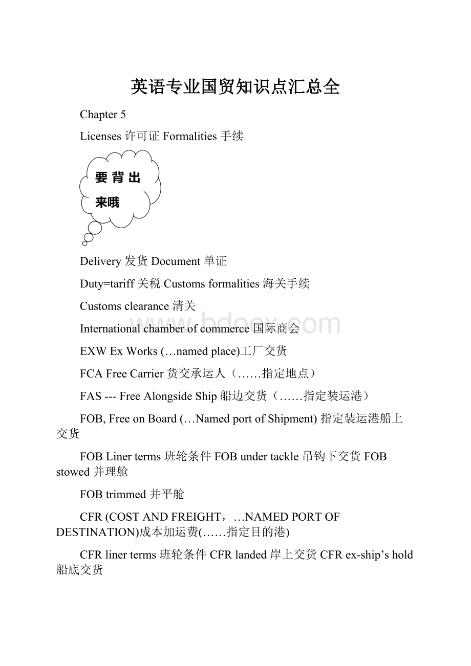 英语专业国贸知识点汇总全.docx