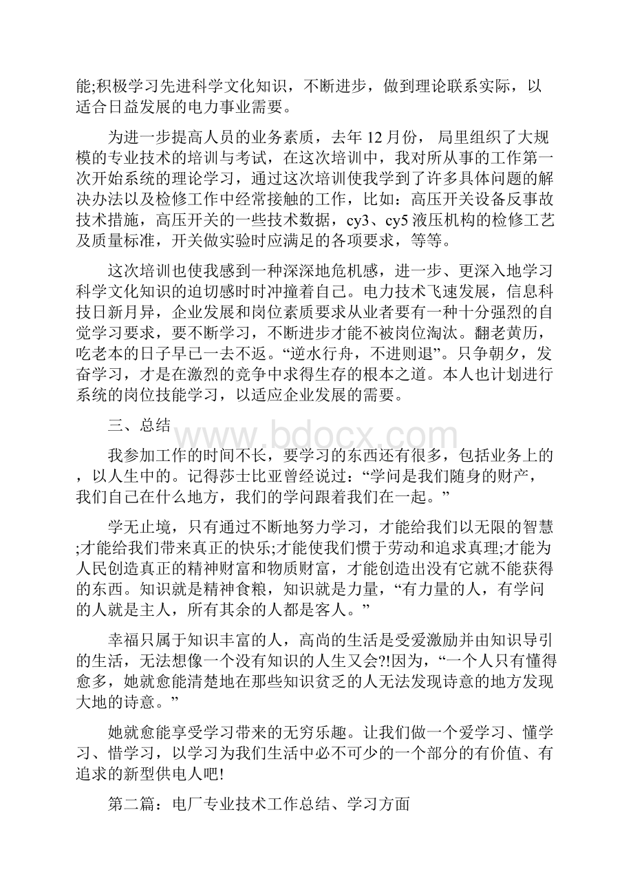 电厂化学专业技术工作总结精选多篇.docx_第2页