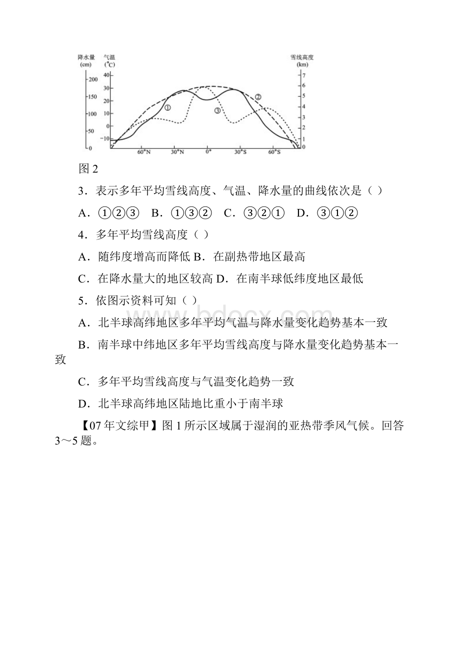 历年大气运动相关试题分析.docx_第2页