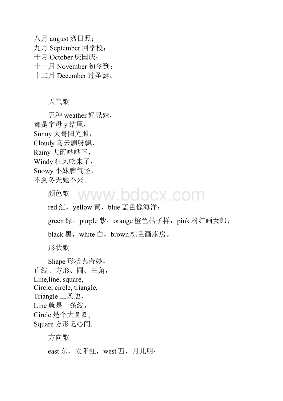 最新小学英语chant全面总结文档格式.docx_第2页