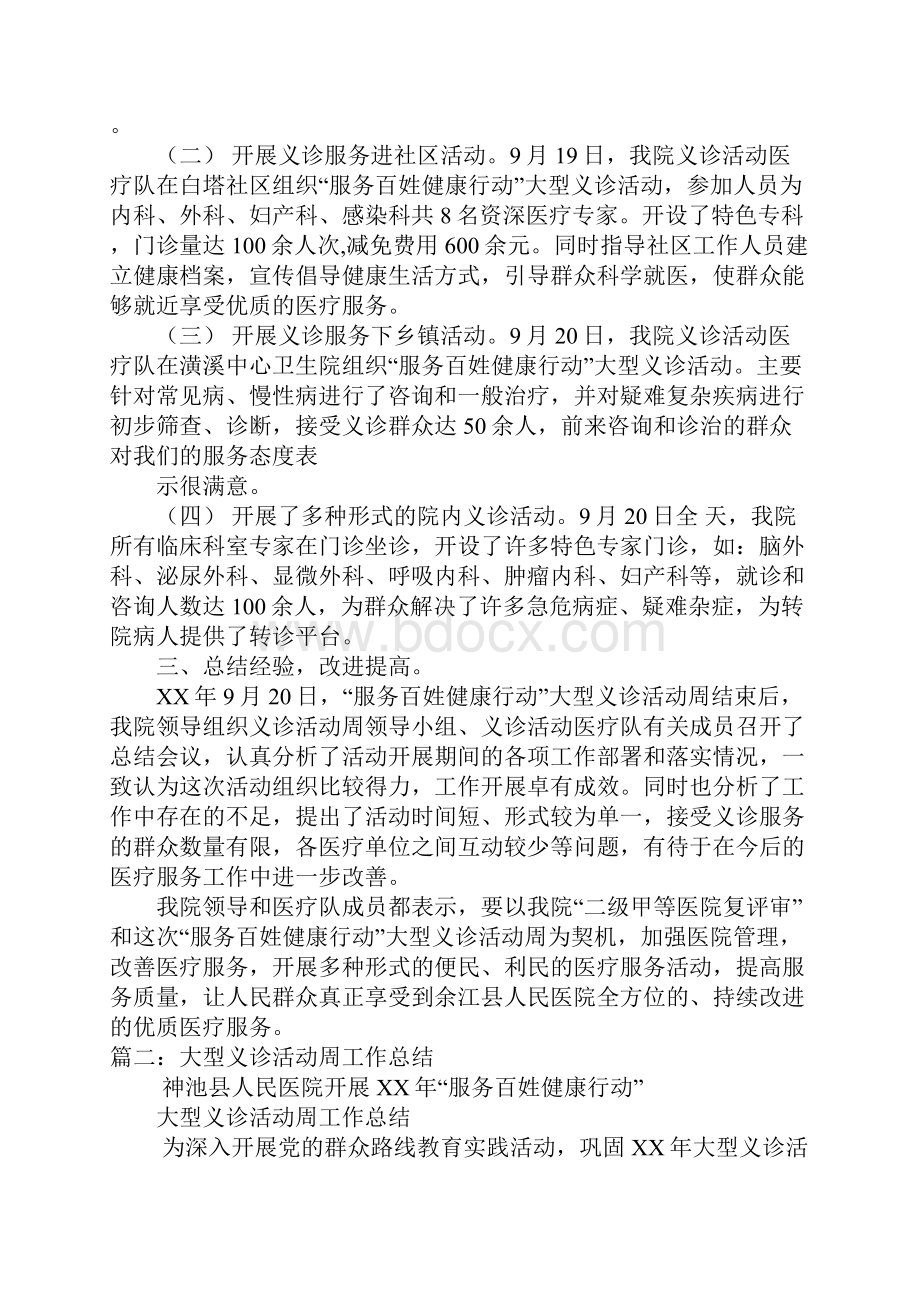 义诊活动工作总结docWord下载.docx_第2页