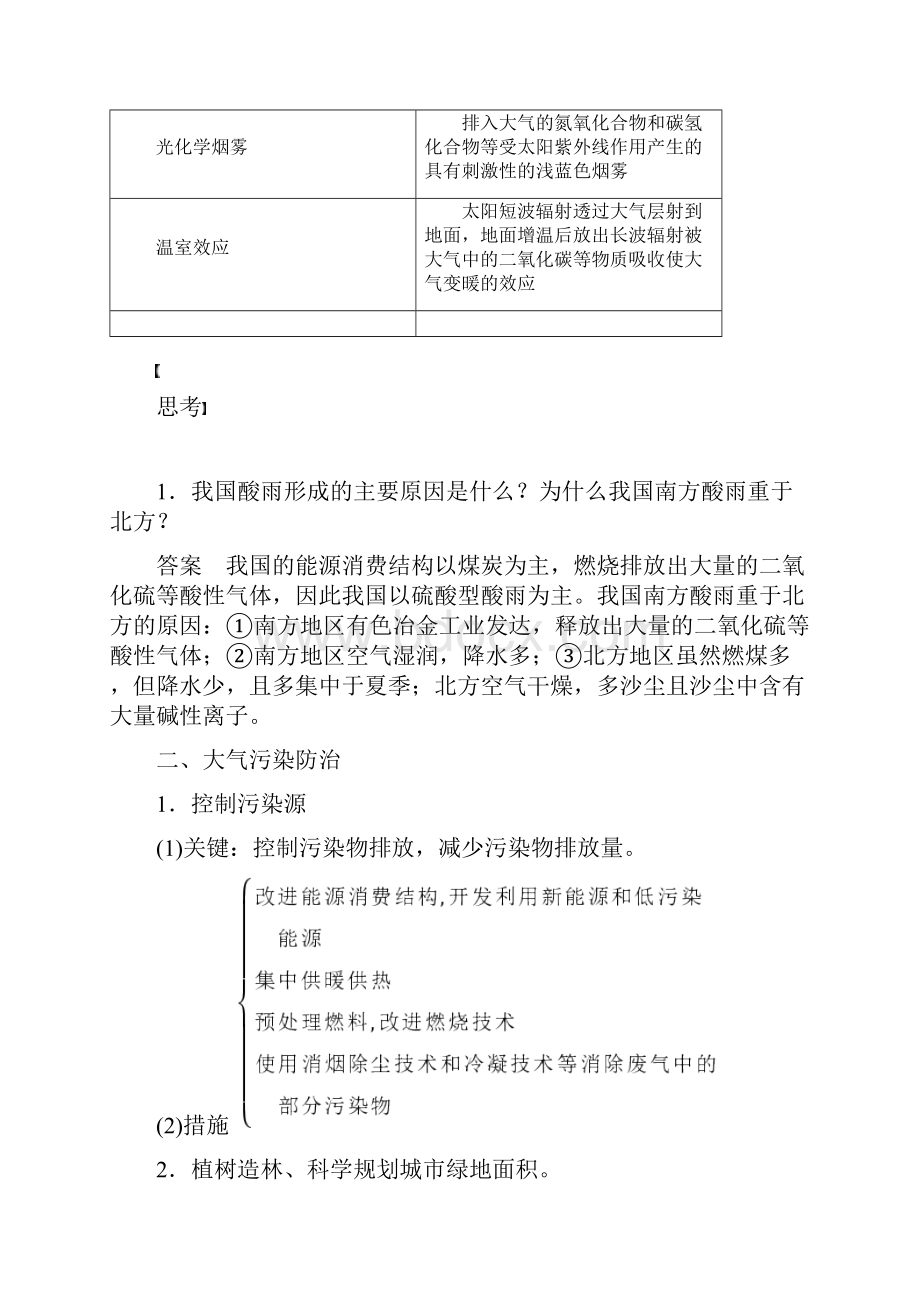 高中地理第四章环境污染及其防治第二节大气污染及其防治同步备课教学案湘教选修6.docx_第2页