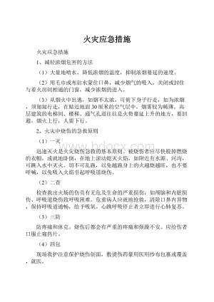 火灾应急措施文档格式.docx