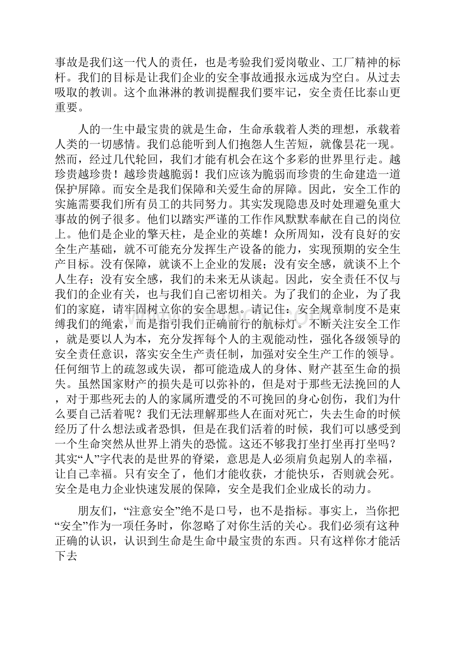 电力安全生产演讲题目五篇Word格式文档下载.docx_第2页