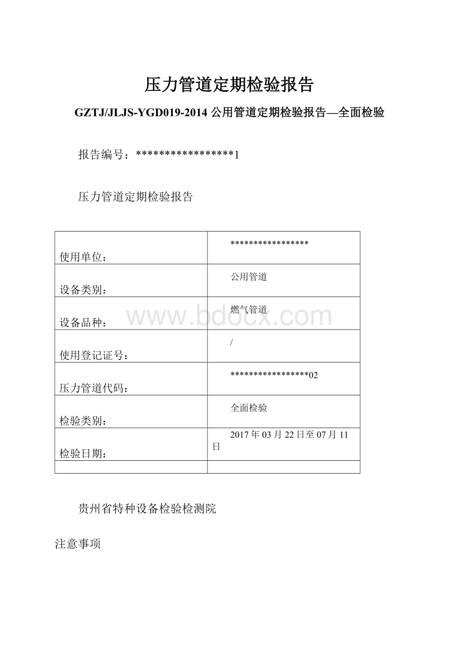 压力管道定期检验报告.docx