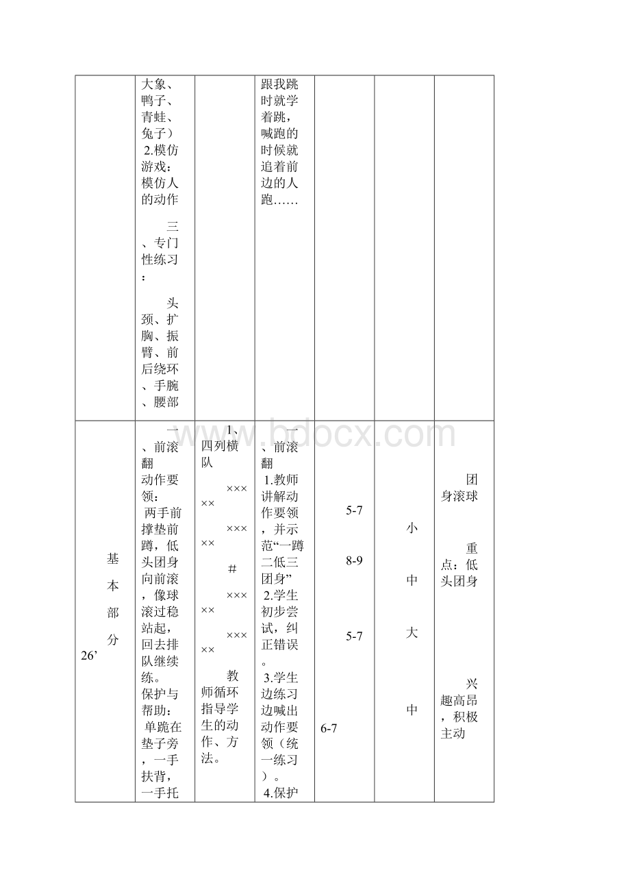 小学体育《前滚翻》教学设计.docx_第3页