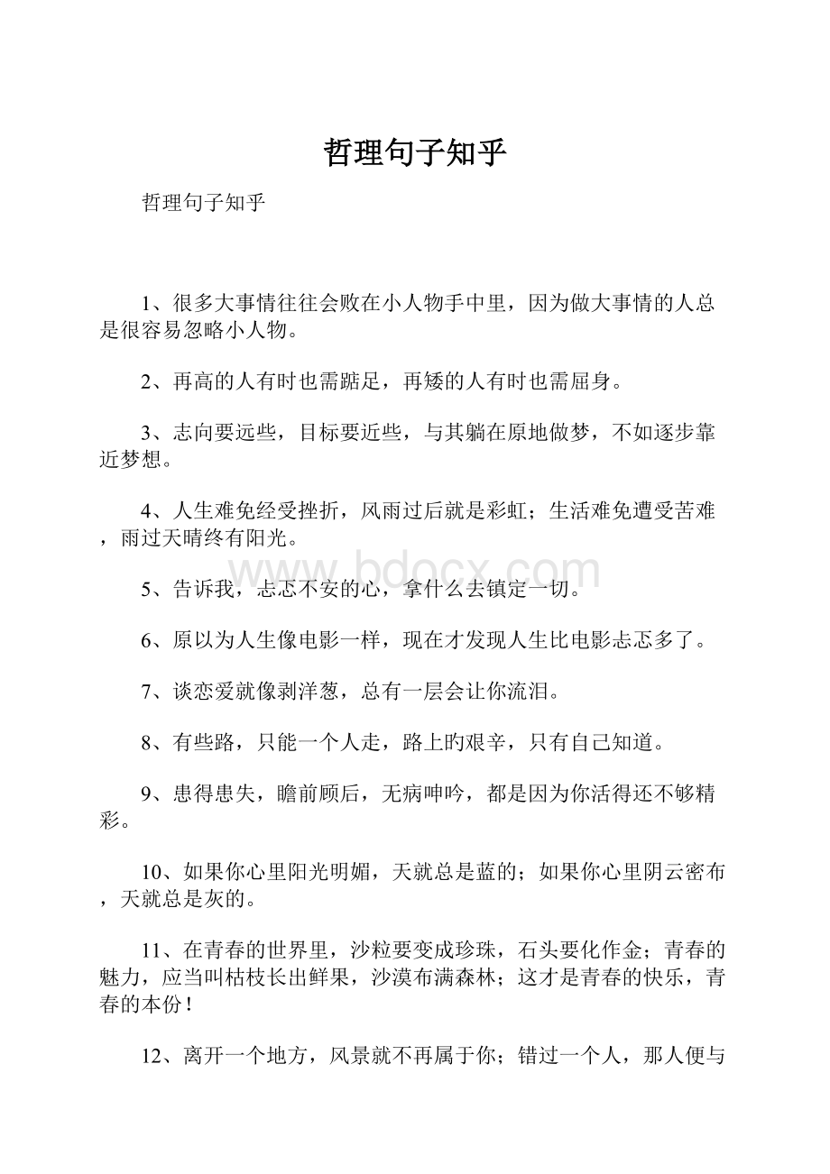 哲理句子知乎.docx_第1页