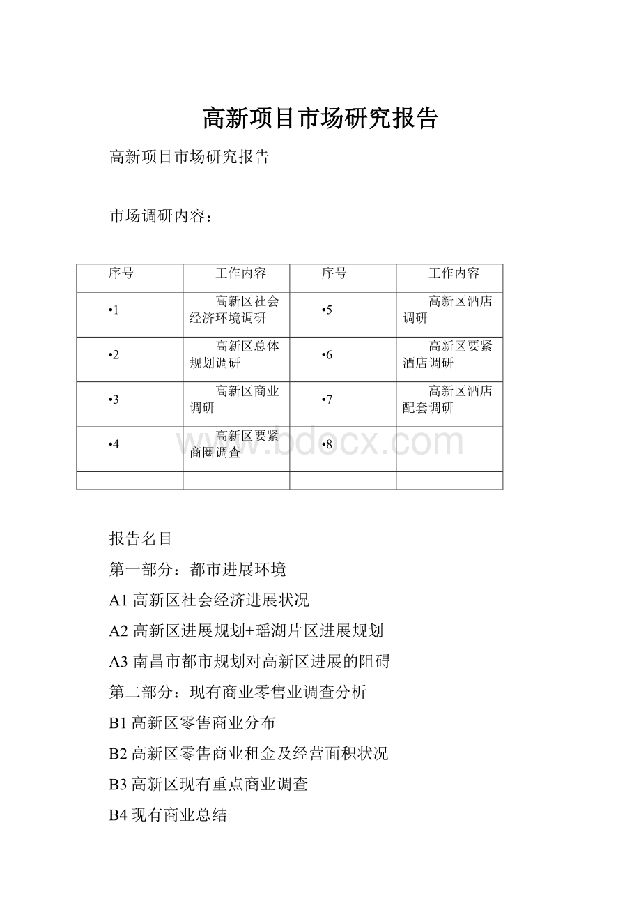 高新项目市场研究报告.docx