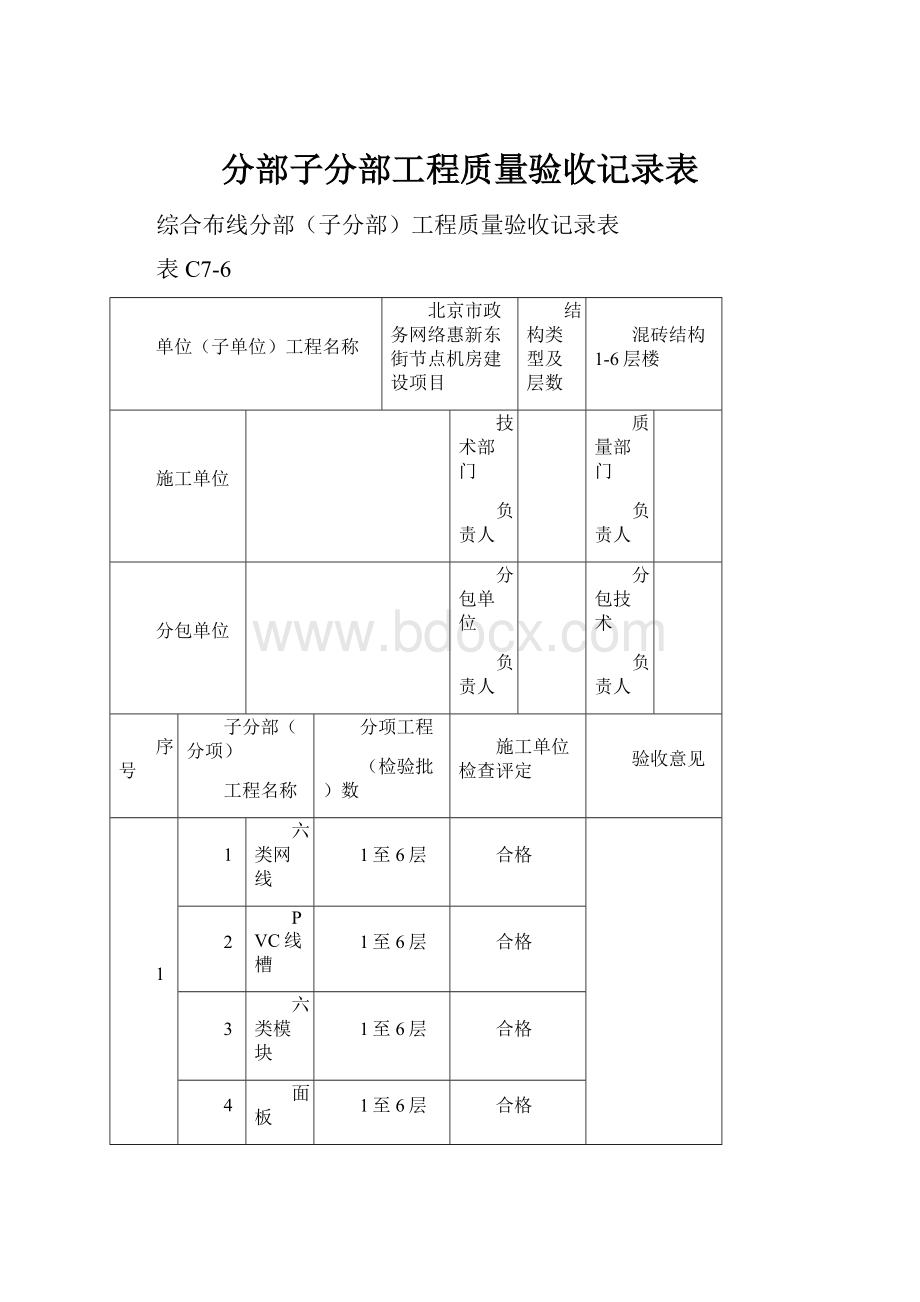 分部子分部工程质量验收记录表.docx