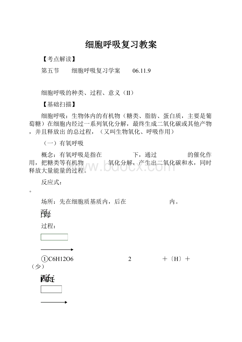 细胞呼吸复习教案.docx_第1页