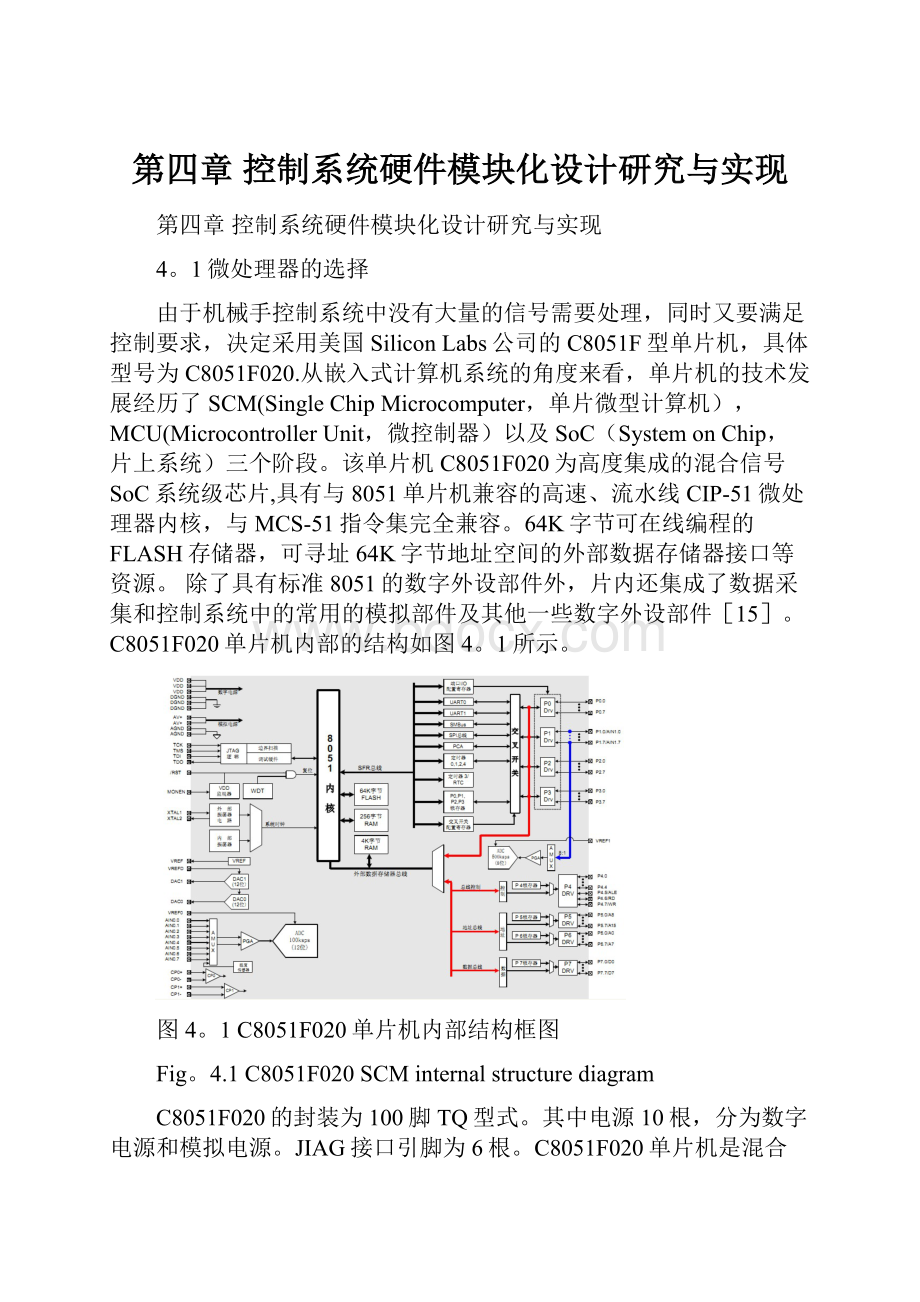 第四章 控制系统硬件模块化设计研究与实现.docx