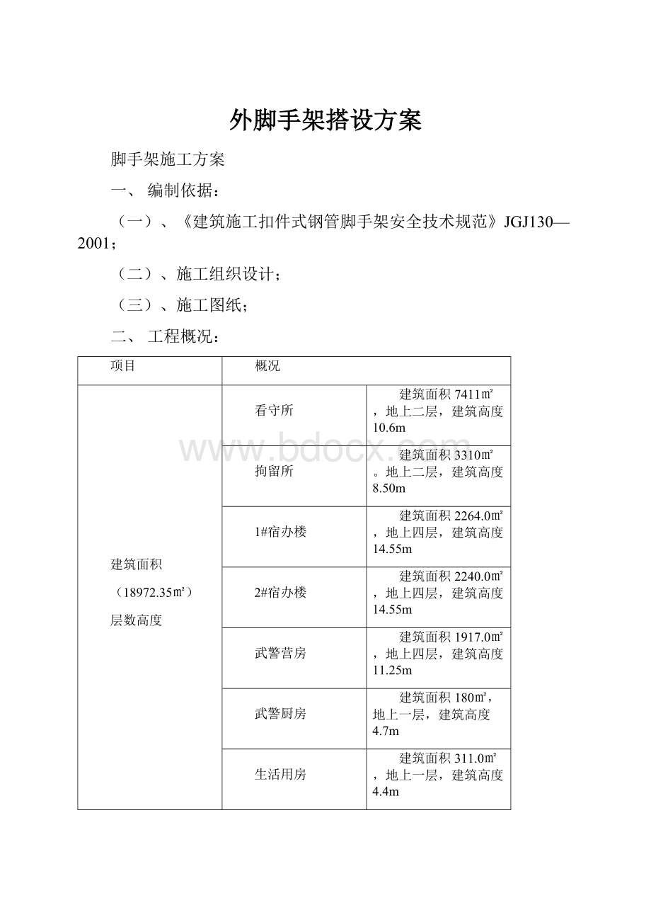 外脚手架搭设方案.docx