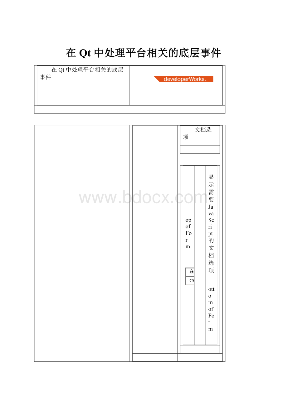 在 Qt 中处理平台相关的底层事件Word下载.docx