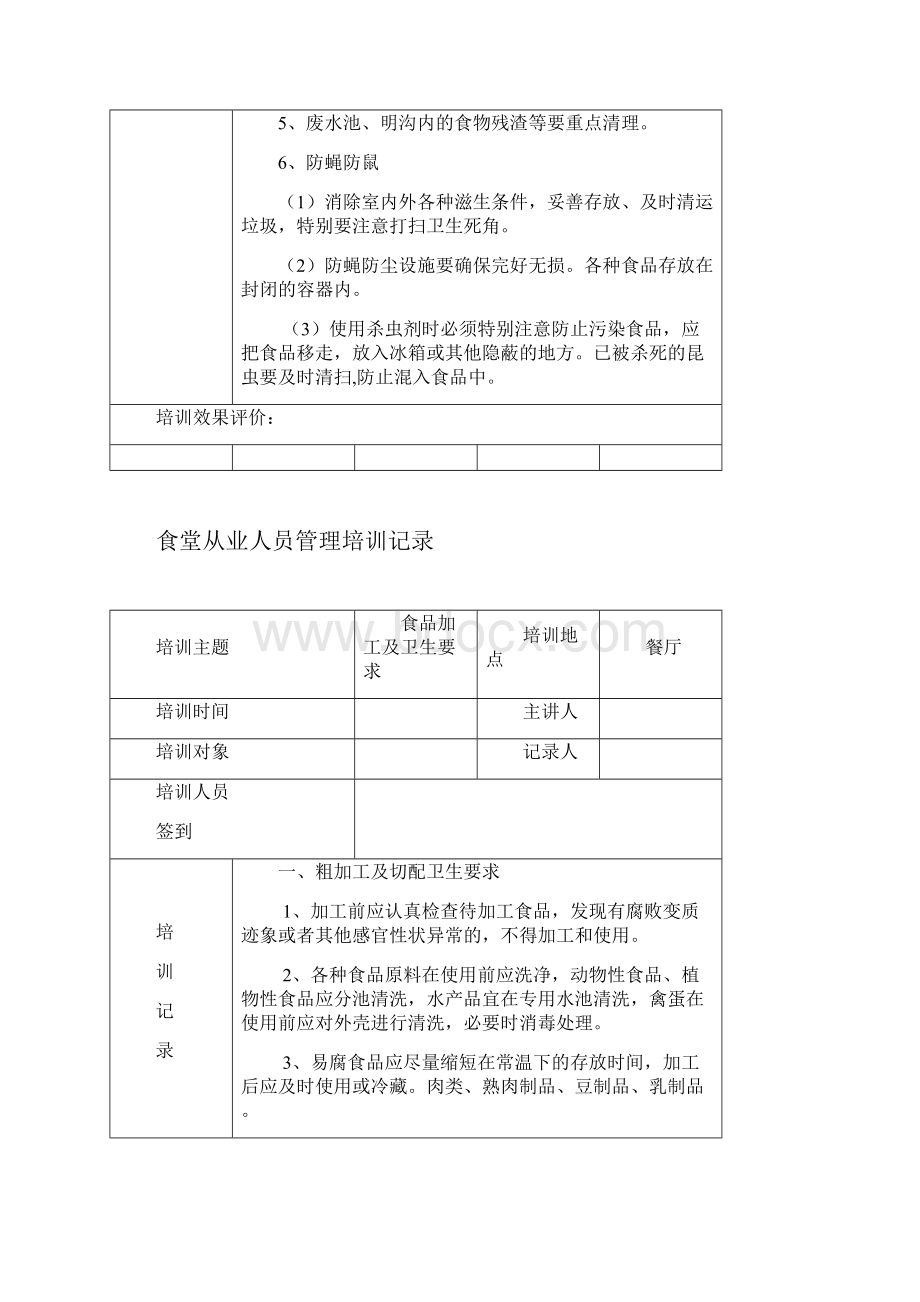 食堂从业人员管理培训记录.docx_第2页