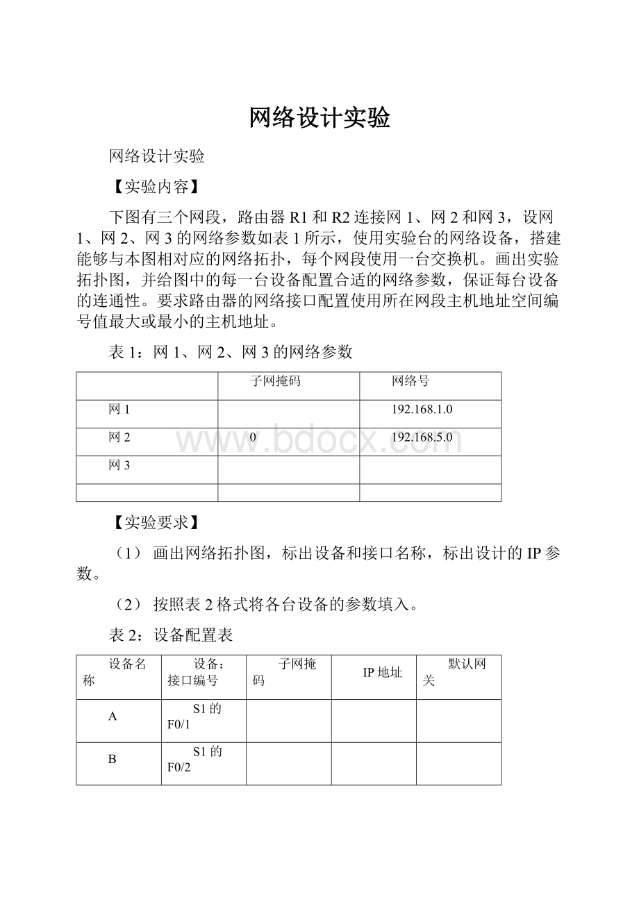 网络设计实验.docx