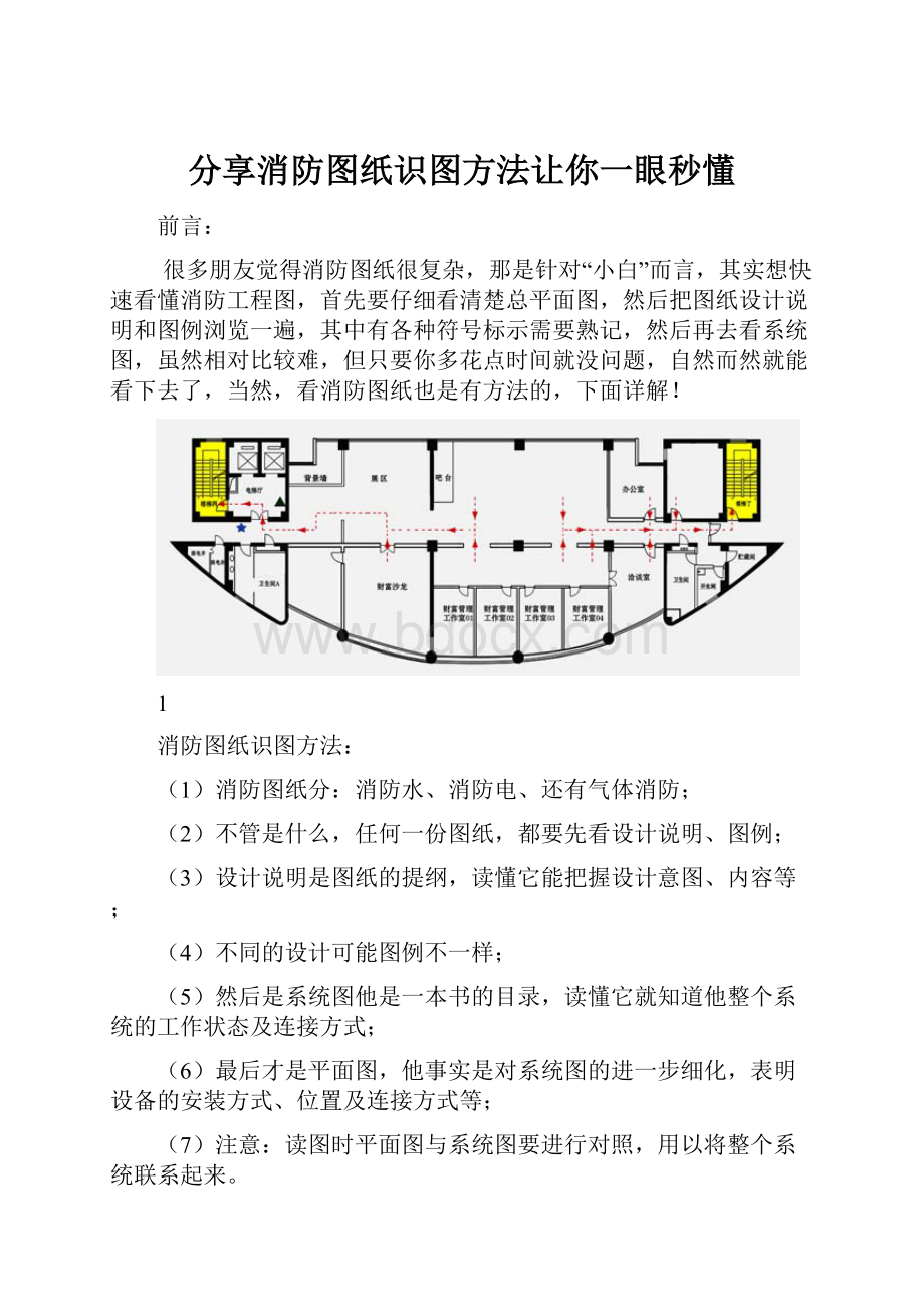 分享消防图纸识图方法让你一眼秒懂Word格式.docx