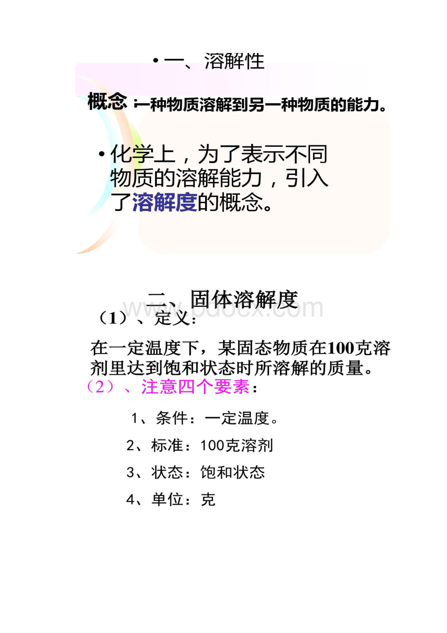 初三化学溶解度ppt课件九解读Word下载.docx_第2页