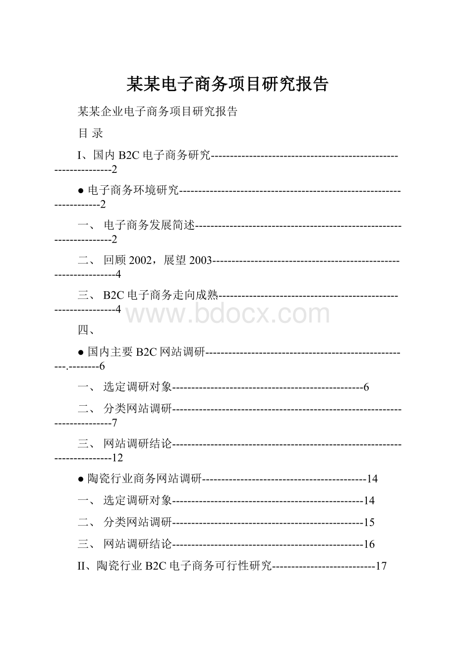 某某电子商务项目研究报告Word下载.docx_第1页