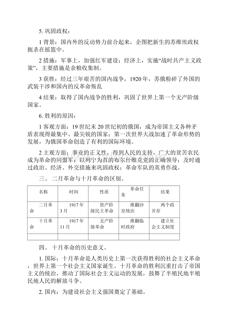 人教版九年级下册复习资料世界历史.docx_第2页