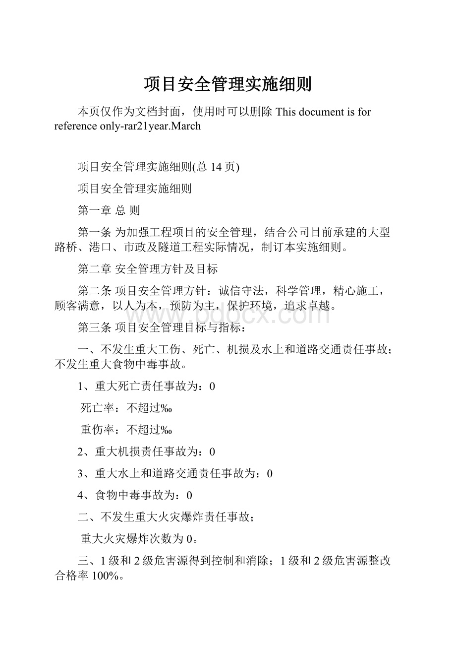 项目安全管理实施细则.docx