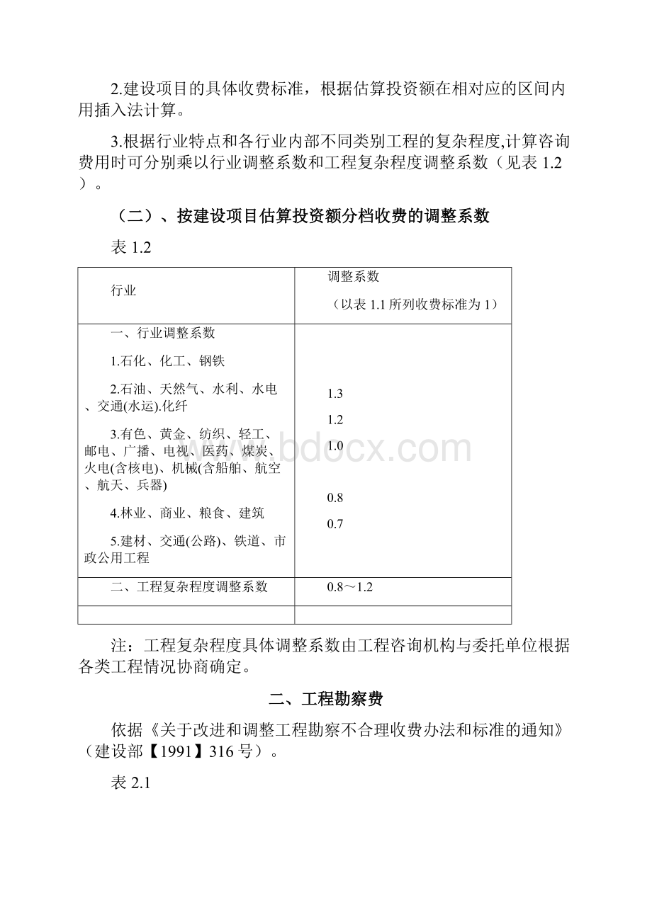 工程前期及其他费用取费标准概述.docx_第2页