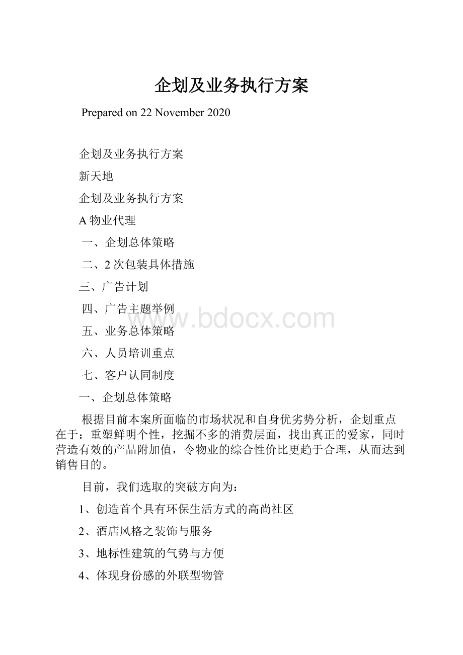 企划及业务执行方案.docx_第1页