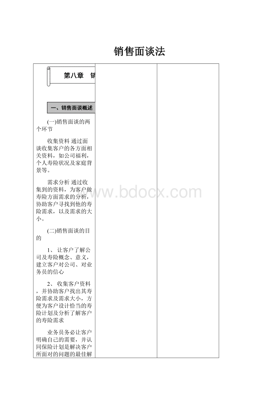 销售面谈法Word文档格式.docx