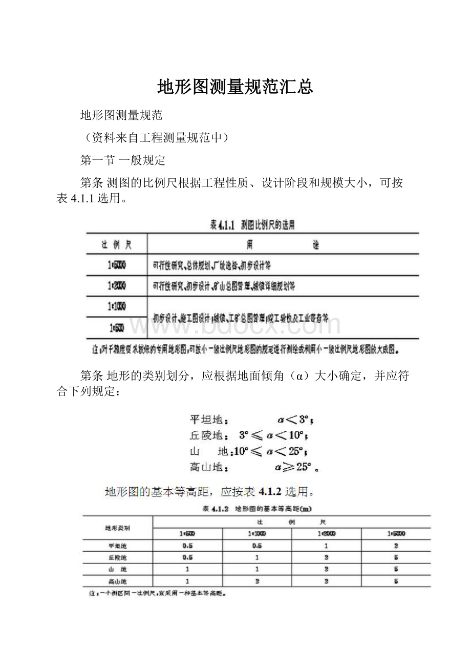 地形图测量规范汇总.docx_第1页