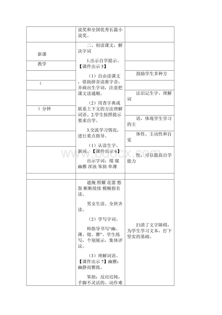 部编人教版六年级语文上册《丁香结》精品教案教学设计小学优秀公开课2.docx_第3页