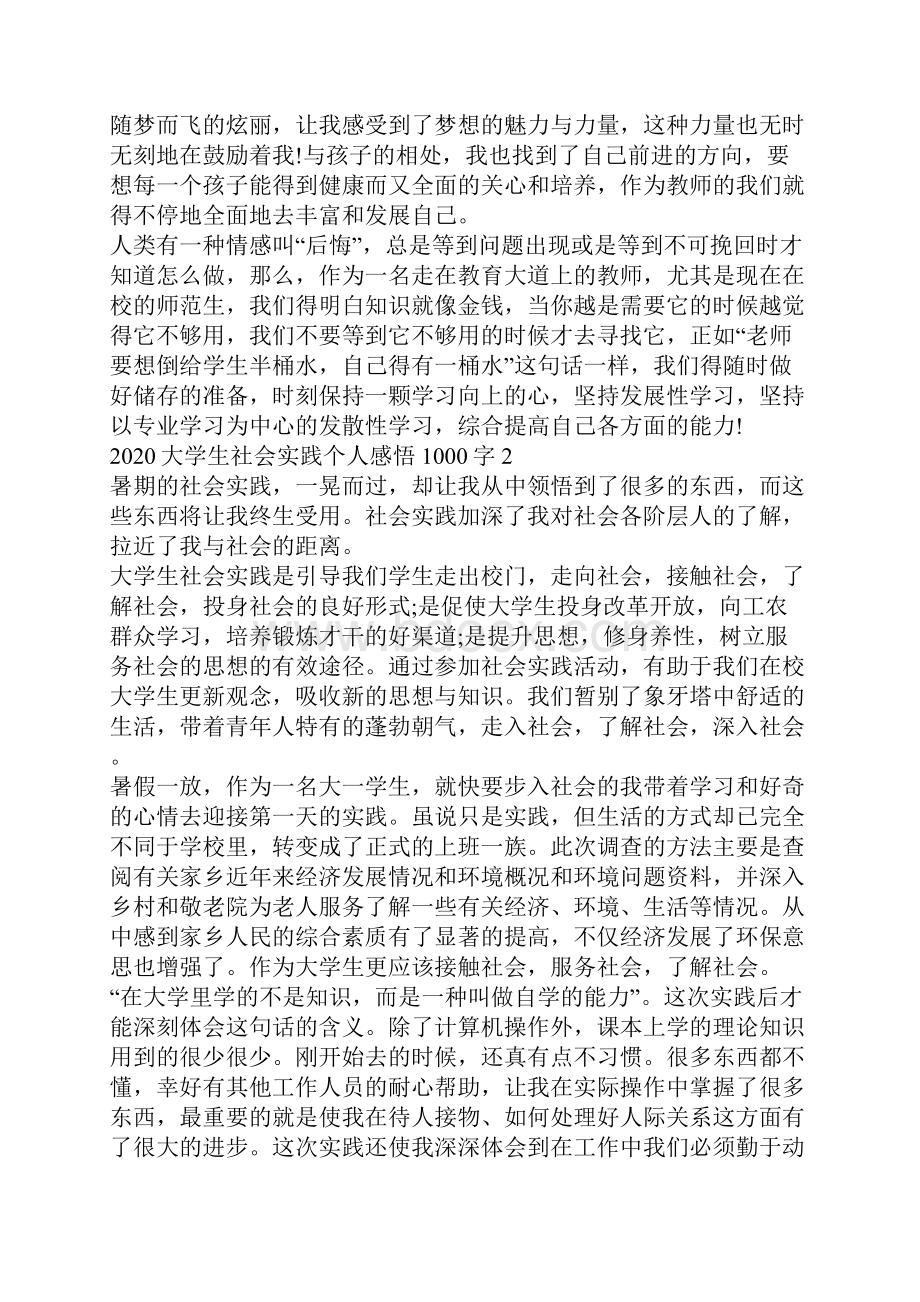 大学生社会实践个人感悟1000字5篇.docx_第3页