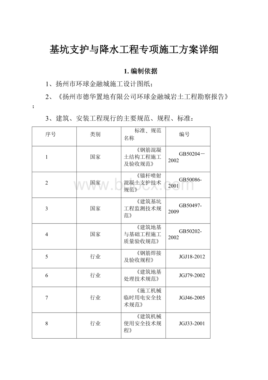 基坑支护与降水工程专项施工方案详细.docx_第1页