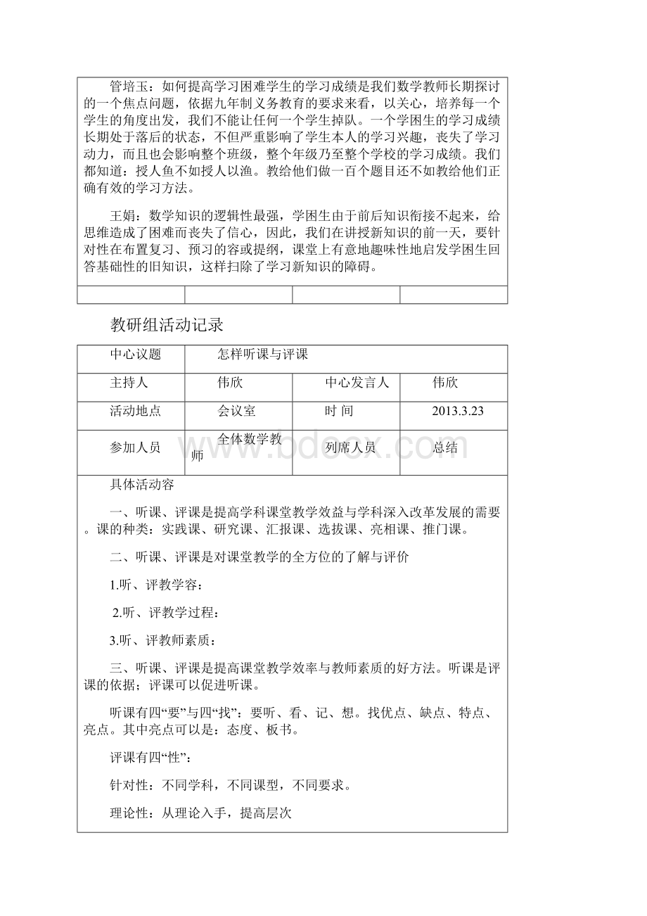 小学数学教研组活动记录内容85672.docx_第3页