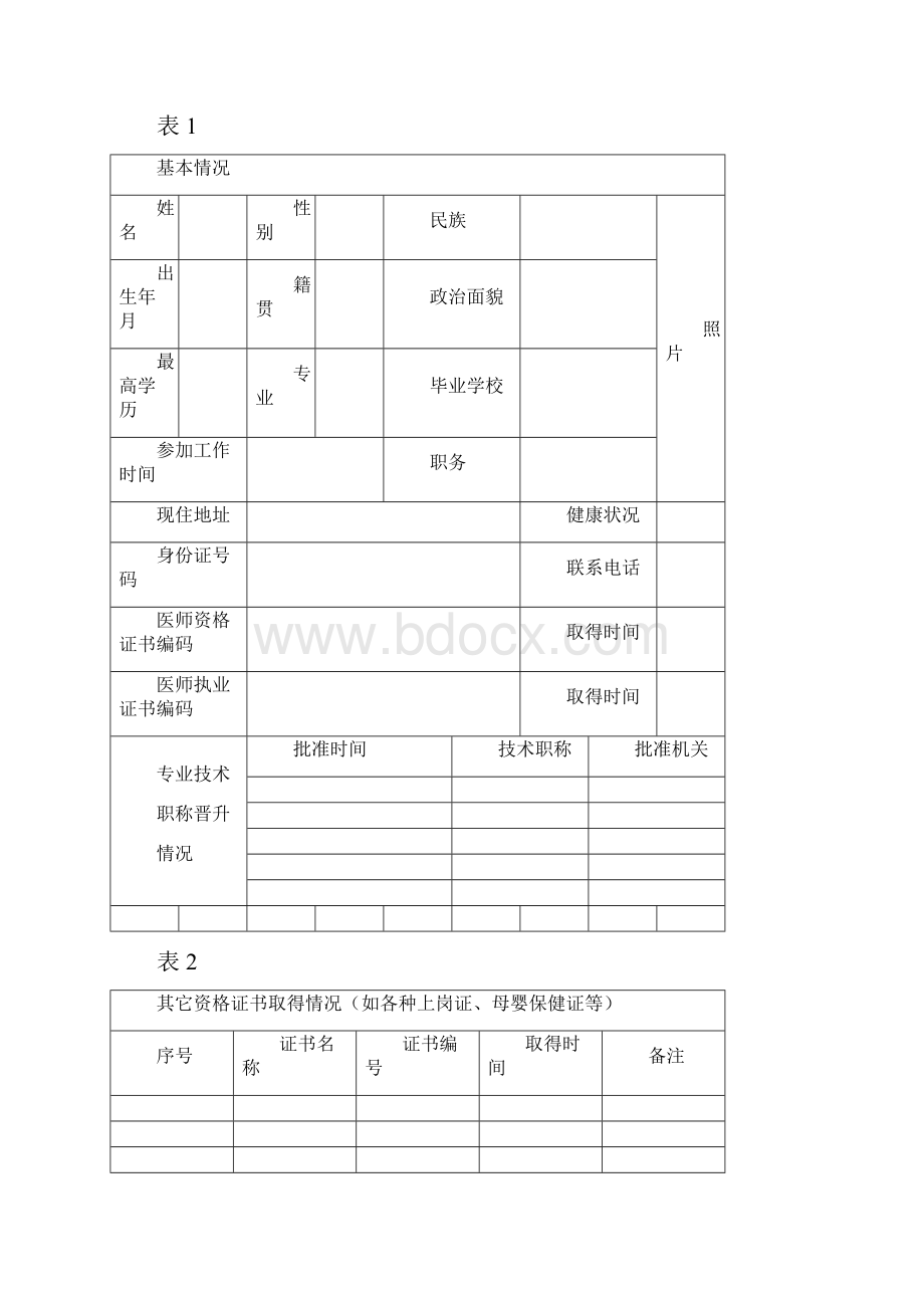 卫生专业技术人员档案表.docx_第2页