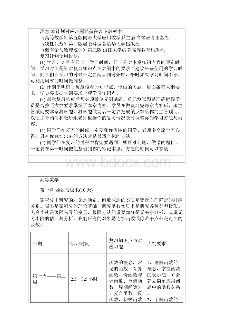 考研数学详细复习计划Word文档下载推荐.docx_第3页