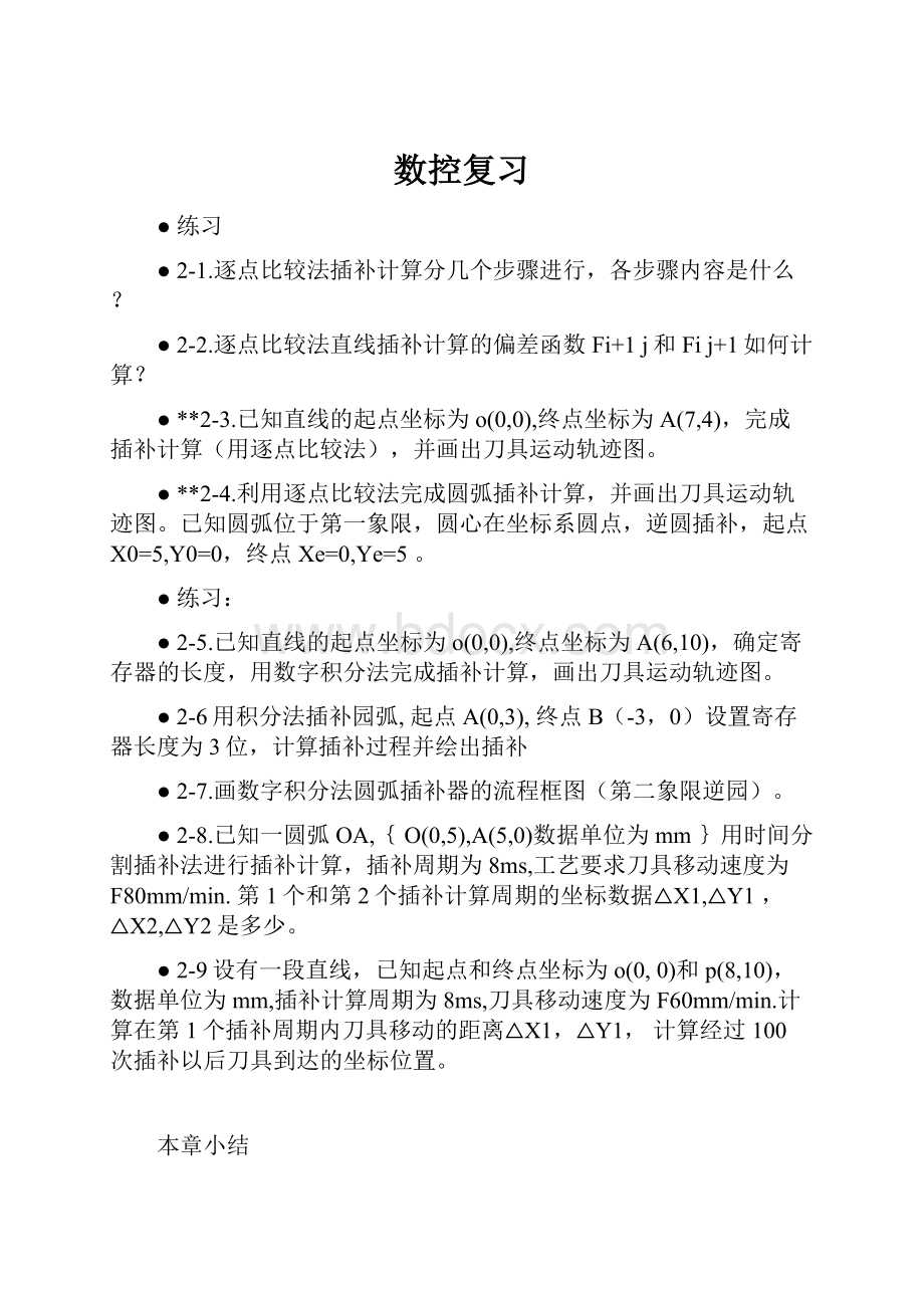 数控复习Word文档下载推荐.docx