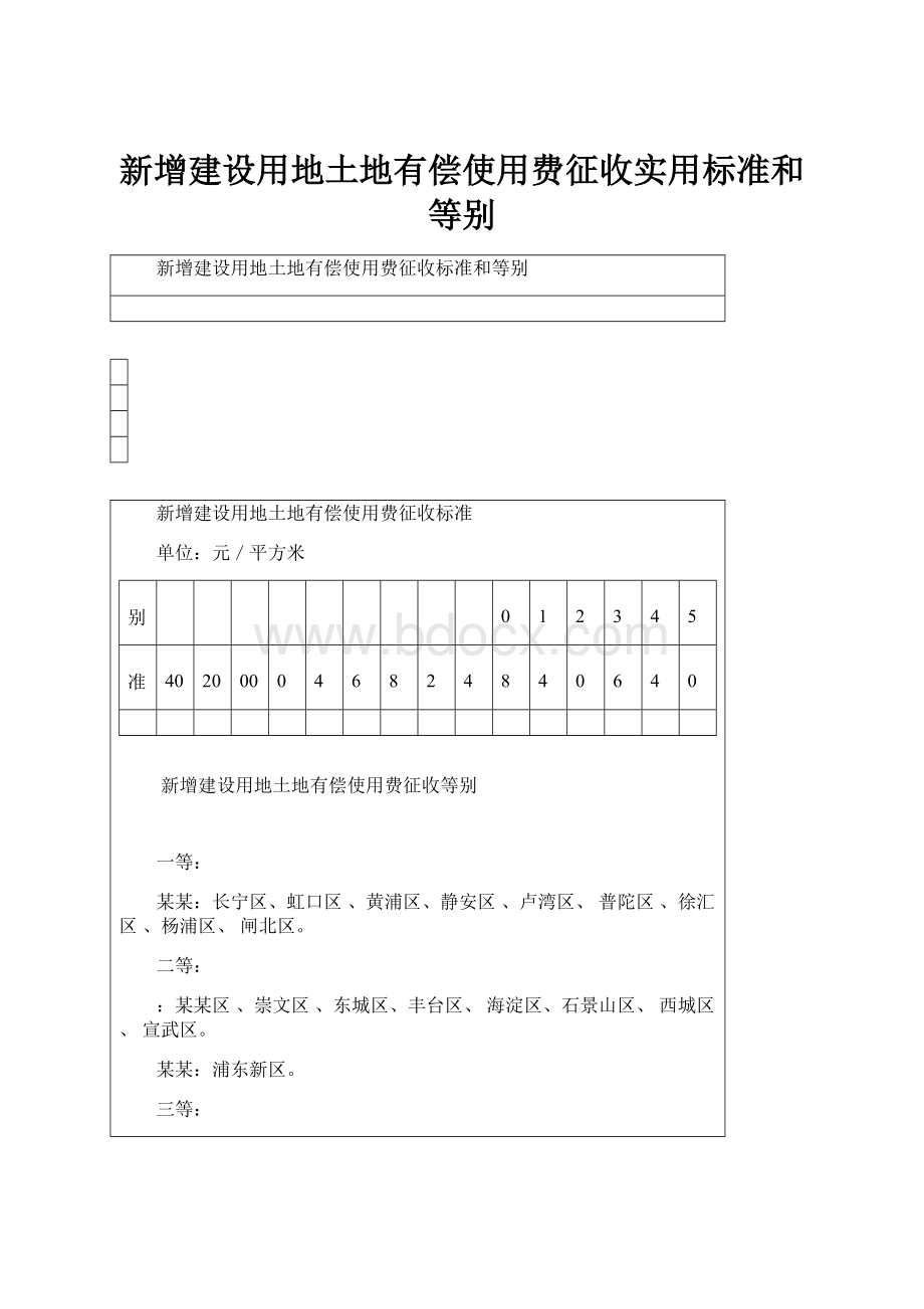 新增建设用地土地有偿使用费征收实用标准和等别.docx_第1页