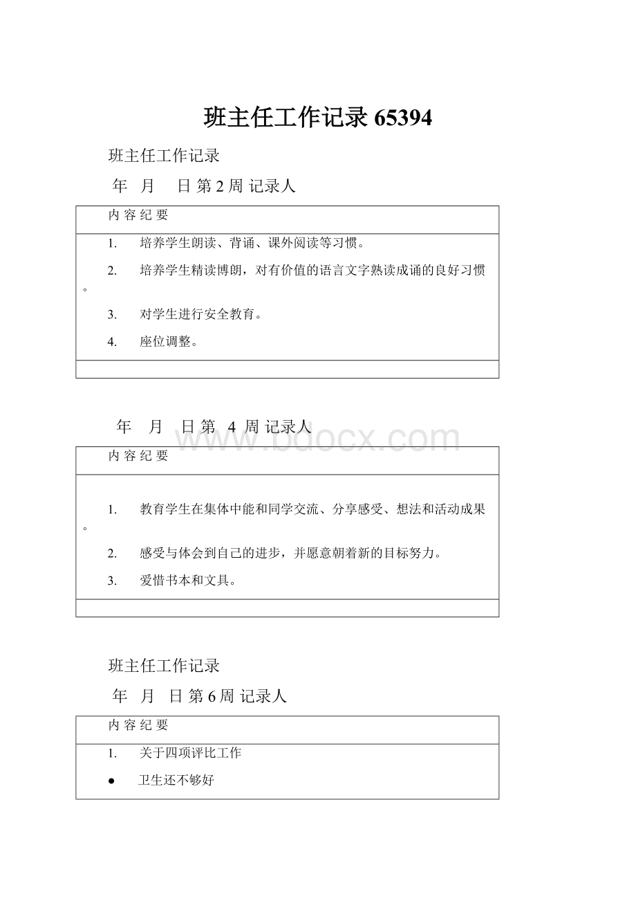 班主任工作记录65394Word文档格式.docx_第1页