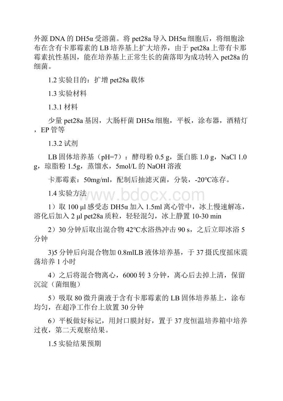 绿色荧光蛋白的克隆表达分子实验设计报告.docx_第3页